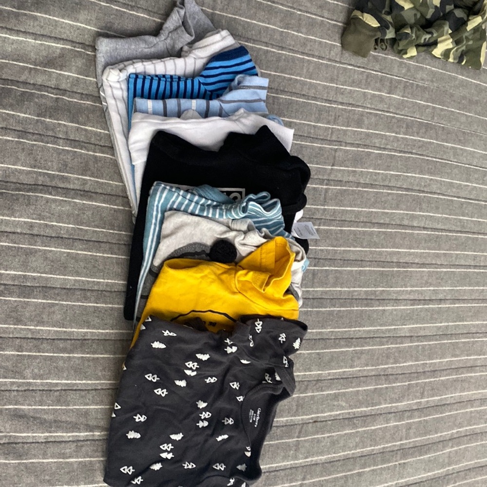 0-3 months onesies.